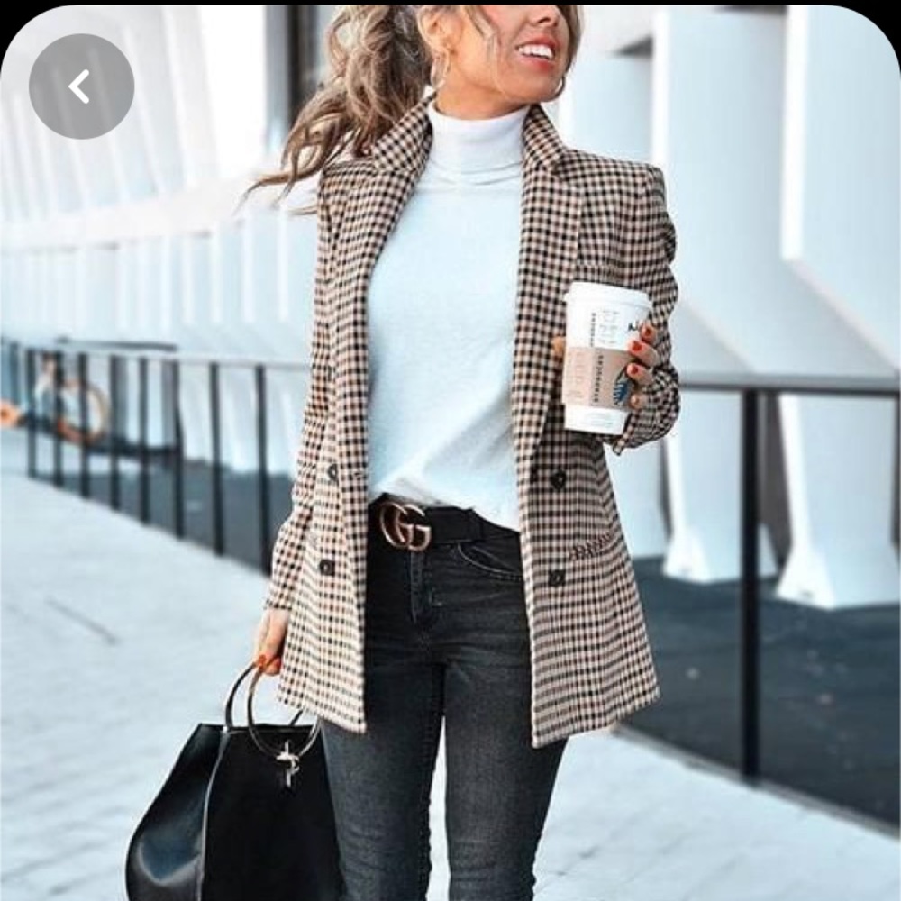 Zara Plaid Trench Coat